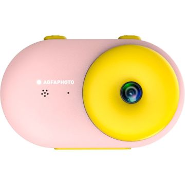 AgfaPhoto Realikids Ūdensizturīga Bērnu Digitālā Fotokamera, 5MP, 2" Ekrāns, HD Video, Rozā