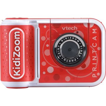 VTech Kidizoom Print Cam Bērnu Digitālā Kamera ar Printeri, 5MP, 2.4" Ekrāns, HD Video, Sarkana