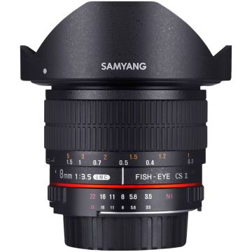 Samyang MF 8mm f/3.5 Fish-Eye II APS-C Objektīvs paredzēts Canon EF