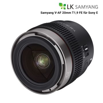 Samyang V-AF 20mm T1.9 FE Objektīvs paredzēts Sony E