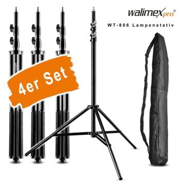 walimex WT-806 Gaismas Statīvs 256cm, 8kg, salikts 90cm 4 gab. Komplekts