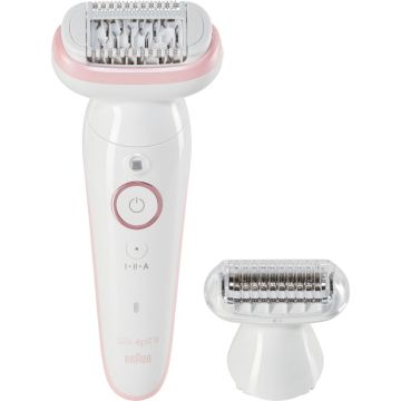 Braun Silk-epil 9-030 SensoSmartTM epilators, mitrā un sausā epilācija, ar masāžas uzgali