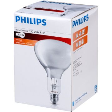 Philips infrasarkanā lampa BR125 IR 375W E27 230-250V CL