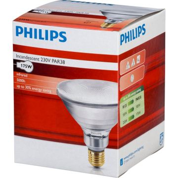 Philips infrasarkanā lampa PAR38 IR 175W E27 230 CL