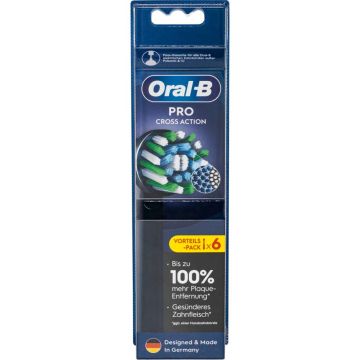 Oral-B zobu birstes uzgaļi Pro CrossAction, melni, 10 gab.