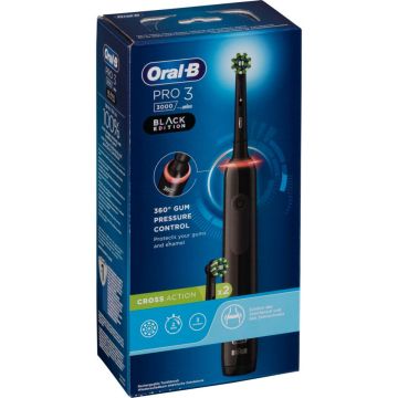 Oral-B PRO 3 3000 elektriskā zobu birste, Cross Action, Black Edition JAS 22