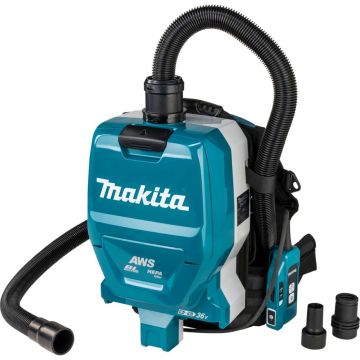 Makita DVC265ZXU bezvadu muguras putekļsūcējs ar HEPA filtru, melns