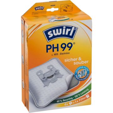 Swirl PH 99 MicroPor Plus AEG/Electrolux putekļusūcēja maisiņi 4 gab.