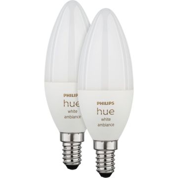 Philips Hue LED spuldze E14, 2 gab., 5,2 W, 470 lm, balta, Ambiance