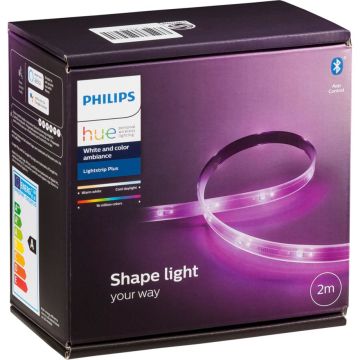 Philips Hue LightStrip Plus 2m 1600lm baltas krāsas gaisma BT