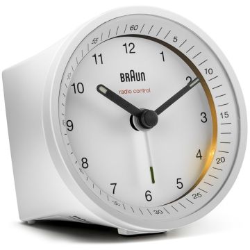 Braun BC 07 W-DCF balts modinātājpulkstenis ar radio