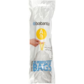 Brabantia PerfectFit atkritumu maisi, padomi A, 3L, 20 gab.