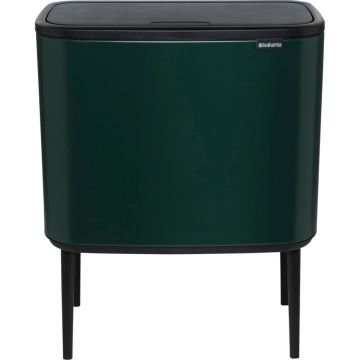 Brabantia Bo Touch Bin atkritumu tvertne, priežu zaļa, 3 x 11L