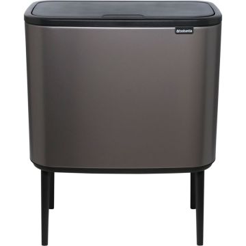 Brabantia Bo Touch Bin atkritumu tvertne, platīna krāsa, 11 + 23L