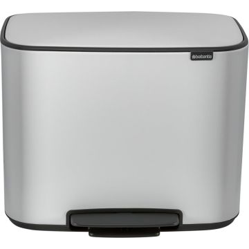 Brabantia Bo pedāļa atkritumu tvertne, balta, 11 + 23L