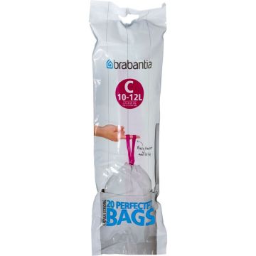 Brabantia PerfectFit atkritumu maisi, padomi C, 10-12L, 20 g.