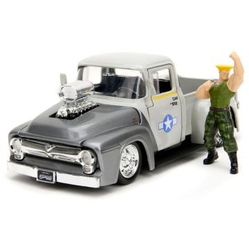 Jada Street Fighter 1956 Ford Pickup 1:24 + Guile 253255057