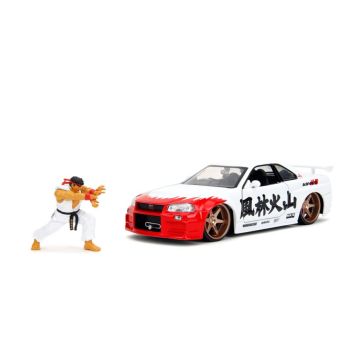 Jada Street Fighter Ryu 1:24 Nissan Skyline GTR