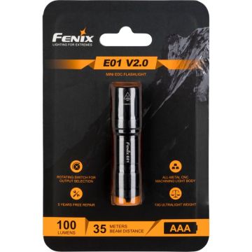 Fenix E01 V2.0 100 lm lukturītis