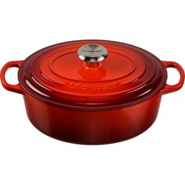 Le Creuset Signature ovāls cepamais trauks Cherry Red 33 cm