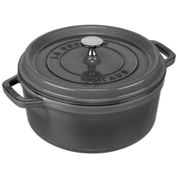 Staub Apaļā Cocotte, 24cm, čuguns, grafīta pelēks