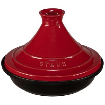 Staub Tajine 28cm apaļa krēmkrāsas čuguna Tadžina Ēdienu Gatavošanai