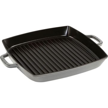 Staub Kvadrātveida Grila Panna 33cm grafīta pelēks