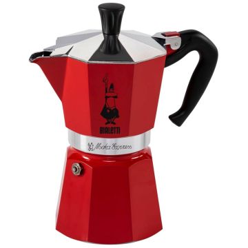 Bialetti Moka Express 6TZ sarkana kafijas kafijas krūze