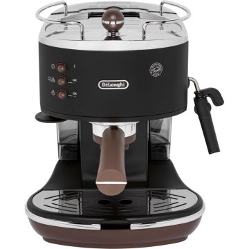 DeLonghi ECOV311.BK Icona Vintage espresso automāts, 15 bar, manuāla vadība, melns