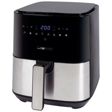 Clatronic FR 3782 H gaisa fritētājs, nerūsējošais tērauds, 1800W, 5.5L, 9 programmas