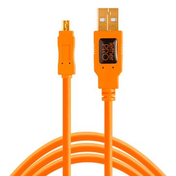 Tether Tools TetherPro USB 2.0 A to Mini-B 8 pin 15' ORG