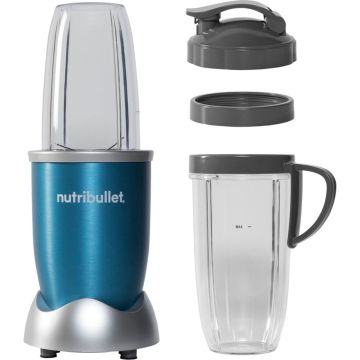 nutribullet NB 907 BL galda blenderis, zils, 900 ml tilpums, 900W, komplektā ar trauku un vāciņu