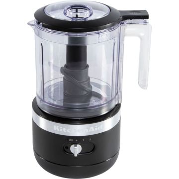 KitchenAid 5KFCB519EBM Mini Chopper gaļas un dārzeņu smalcinātājs, bezvadu, 240W, matēti melns