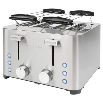 Proficook PC-TA 1252 Tosteris, 1000W, 2 Spraugas, Nerūsējošais Tērauds, Regulējams Grauzdēšanas Līmenis, Inox