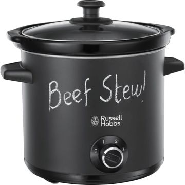 Russell Hobbs 24180-56 Chalkboard lēnvāres tvaicētājs ar krīta tāfeles virsmu, melns