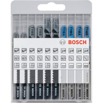 Bosch 10 gab. Figūrzāģa Asmeņu kompl. basic paredzēts metāls un koks