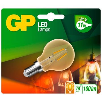 GP Lighting LED Mini Globe Gold E14 1,2W (11W)