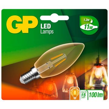 GP Lighting LED Candle Gold E14 1,2W (11W)