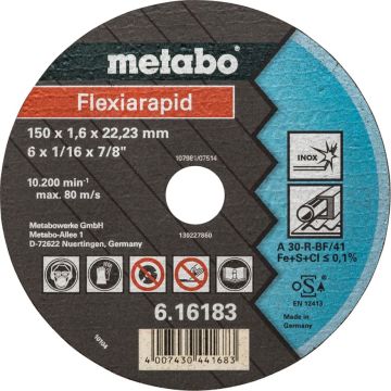 Metabo Flexiarapid 150x1,6x22,2 Inox