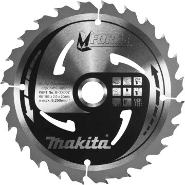 Makita B-32007 M-FORCE zāģa asmens 165x20x24Z