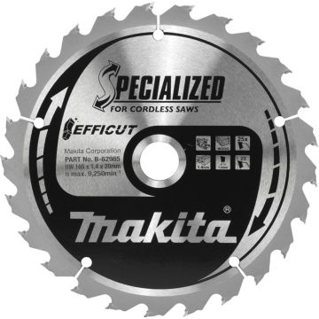 Makita B-62985 EFFICUT zāģa asmens 165x20x25Z