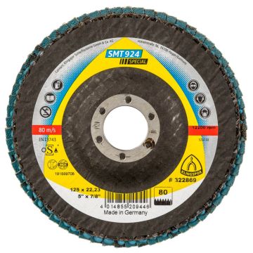 Klingspor SMT 924 abrazīvais mopa disks 125x22,23mm Graudainība 80 līkne