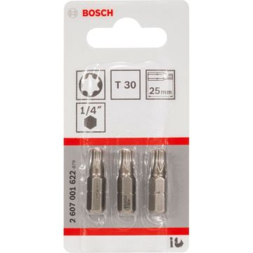 Bosch 3 gab. Skrūvgrieža uzgaļi T30 XH 25mm