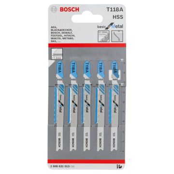 Bosch 5 finierzāģa asmeņi T 118 A