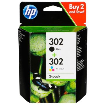 HP X4D37AE Combo 2-Pack BK/Color No. 302