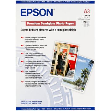 Epson Premium Semigloss Photo A3, 20 loksnes, 251g S041334