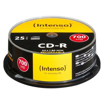 Intenso CD-R 80 min / 700MB 52x ātrumu, spole 25 gab.