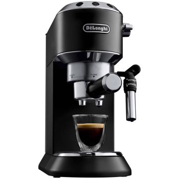 DeLonghi EC 685 BK Dedica Style espresso automāts, 15 bar, manuāla vadība, melns