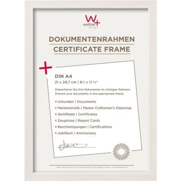 Walther Construction Plastikāta foto rāmis, DIN A4, 21x29,7 cm, balts, JK130W