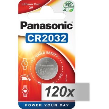 120x1 Panasonic CR 2032 Lithium Power VPE Outer Box